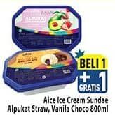 Promo Harga Aice Sundae Alpukat Strawberry, Vanilla Chocolate 800 ml - Hypermart