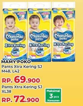 Promo Harga Mamy Poko Pants Xtra Kering XL38 38 pcs - Yogya