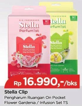 Promo Harga STELLA Parfumist Clip On Pocket Exotic Fruit Infusion Set, Luxurious Flower Gardenia Set  - TIP TOP