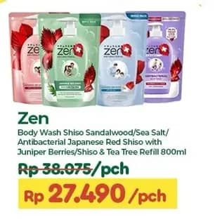 Promo Harga ZEN Anti Bacterial Body Wash 800 ml - TIP TOP