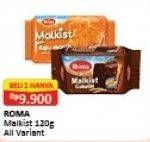 Promo Harga ROMA Malkist All Variants per 2 pcs 120 gr - Alfamart