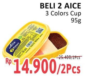 Promo Harga Aice 3 in 1 Colors 95 gr - Alfamidi