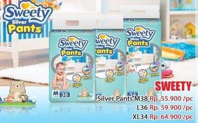 Promo Harga SWEETY Silver Pants L36  - Hari Hari
