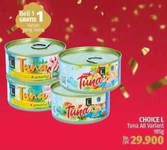 Promo Harga CHOICE L Tuna All Variants 185 gr - LotteMart