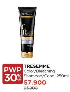 Promo Harga TRESEMME Color Radiance & Repair for Bleached Hair Shampoo, Conditioner 250 ml - Watsons