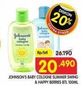 Promo Harga JOHNSONS Baby Cologne Summer Swing, Happy Berries 100 ml - Superindo