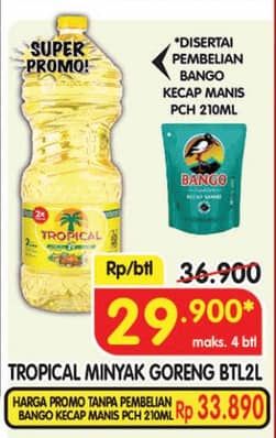 Promo Harga Tropical Minyak Goreng 2000 ml - Superindo