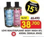 Promo Harga LOVE BEAUTY AND PLANET Body Wash All Variants 400 ml - Superindo