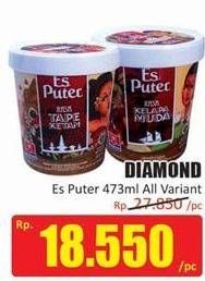 Promo Harga DIAMOND Es Puter All Variants 473 ml - Hari Hari