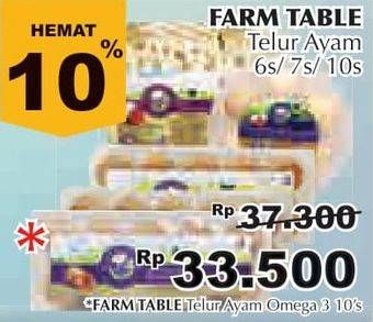 Promo Harga Farm Table Telur Ayam Omega 9 Omega 3 10 pcs - Giant