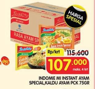 Promo Harga Indomie Mi Kuah Ayam Spesial, Kaldu Ayam per 40 pcs 65 gr - Superindo