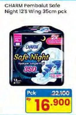 Promo Harga Charm Safe Night Wing 35cm 12 pcs - Indomaret