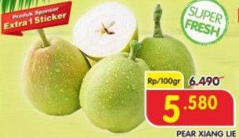 Promo Harga Pear Xiang Lie per 100 gr - Superindo