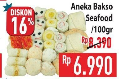 Promo Harga Aneka Bakso Seafood per 100 gr - Hypermart