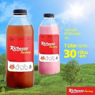 Promo Harga Pink Lava/ Fruitarian 1 liter  - Richeese Factory