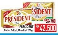 Promo Harga President Ambassador Butter Salted, Unsalted 200 gr - Hypermart