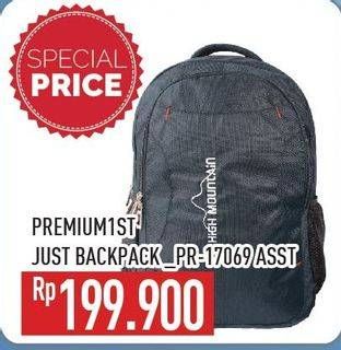 Promo Harga PREMIUM 1ST Just Backpack 17069  - Hypermart