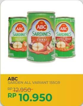 Promo Harga ABC Sardines All Variants 155 gr - Yogya