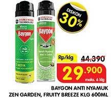Promo Harga BAYGON Insektisida Spray Zen Garden, Fruity Breeze 600 ml - Superindo