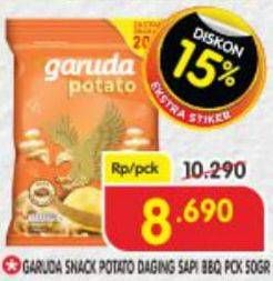 Promo Harga GARUDA Potato Daging Sapi BBQ 60 gr - Superindo