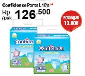 Promo Harga CONFIDENCE Adult Diapers Pants L10  - Carrefour