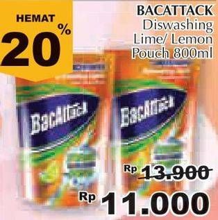 Promo Harga BACATTACK Dishwashing Lemon, Lime 800 ml - Giant