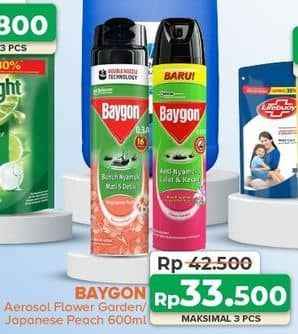 Promo Harga Baygon Insektisida Spray Flower Garden, Japanese Peach 600 ml - Yogya