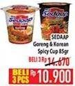 Promo Harga SEDAAP Mie Cup Goreng, Korean Spicy Chicken 85 gr - Hypermart