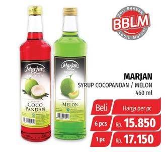 Promo Harga MARJAN Syrup Boudoin Coco Pandan, Melon 460 ml - Lotte Grosir