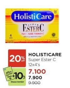 Holisticare Super Ester C 4 pcs Diskon 20%, Harga Promo Rp7.900, Harga Normal Rp9.900, Khusus Member Rp. 7.100, Khusus Member