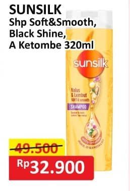 Promo Harga Sunsilk Shampoo Soft Smooth, Black Shine, Anti Ketombe Activ-Infusion 320 ml - Alfamart