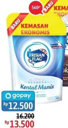 Promo Harga FRISIAN FLAG Susu Kental Manis Putih 560 gr - Alfamidi