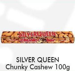 Promo Harga SILVER QUEEN Chocolate Chuncky Cashew 100 gr - Alfamart