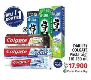 Promo Harga DARLIE/COLGATE Pasta Gigi 110 - 150 mL  - LotteMart