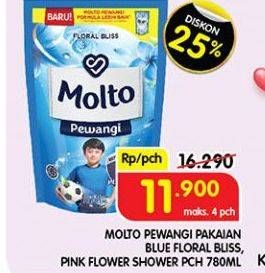 Promo Harga Molto Pewangi Floral Bliss, Flower Shower 780 ml - Superindo