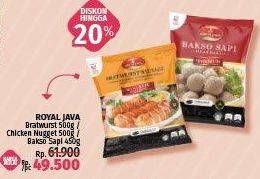 Promo Harga ROYAL JAVA Bratwurst 500g / Spicy Chicken 500g / Bakso Sapi 450g  - LotteMart