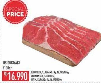 Promo Harga Sapi Sukiyaki US per 100 gr - Hypermart