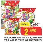 Promo Harga INACO Jelly Mini 15's Juice/Jelly Mini 5's/Mini Jelly 25's Mix Flavour  - Superindo