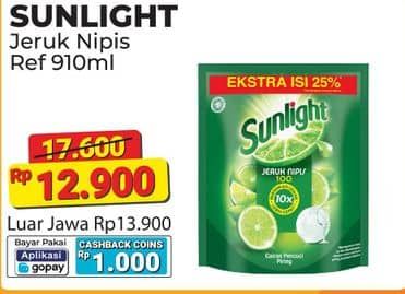 Promo Harga Sunlight Pencuci Piring Jeruk Nipis 100 910 ml - Alfamart