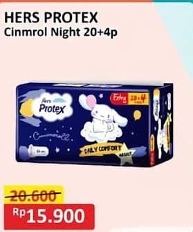 Promo Harga Hers Protex Comfort Night Wing 30cm 24 pcs - Alfamart