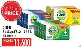 Promo Harga DETTOL Bar Soap All Variants 100 gr - Hypermart