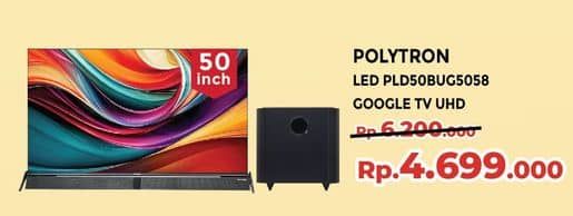 Promo Harga Polytron 50" LED TV UHD PLD50BUG5959  - Yogya