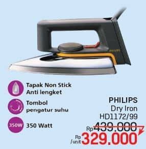 Promo Harga Philips HD 1172 | Dry Iron  - LotteMart