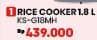 Promo Harga Sharp Rice Cooker KS-G18MH 1800 ml - COURTS