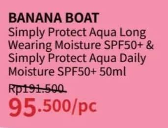 Banana Boat Simply Protect Aqua 50 ml Diskon 50%, Harga Promo Rp95.500, Harga Normal Rp191.500