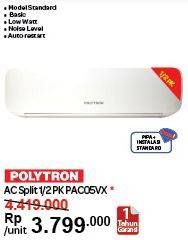Promo Harga POLYTRON PAC05VX - AC 1/2PK  - Carrefour
