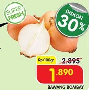 Promo Harga Bawang Bombay per 100 gr - Superindo