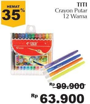 Promo Harga TITI Crayon Putar 12 pcs - Giant