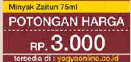Promo Harga HERBORIST Minyak Zaitun 75 ml - Yogya