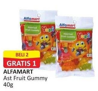 Promo Harga ALFAMART Assorted Fruit Gummy 40 gr - Alfamart